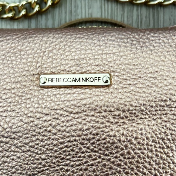REBECCA MINKOFF ROSE GOLD 3 Zip crossbody purse, gold hardware - Picture 5 of 14